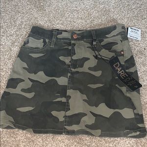 Army Print Skirt